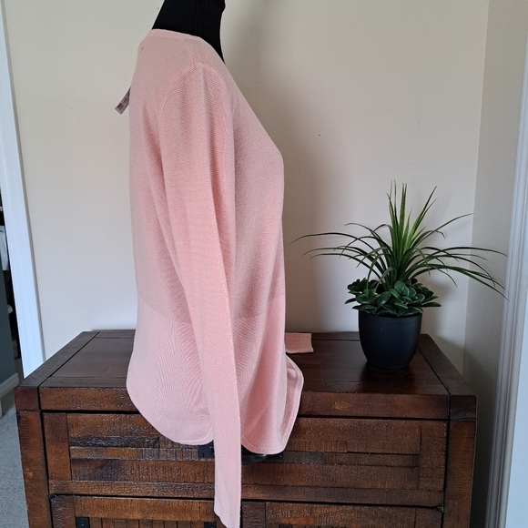 ❤️NWT Kersh Peach Long Sleeve Sweater Women's Small Knit Tunic Length Pink - Picture 7 of 15